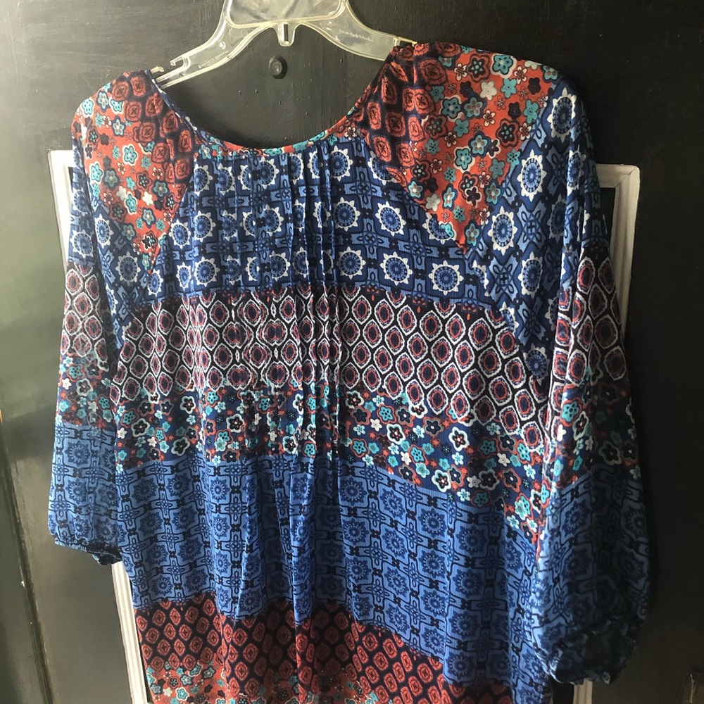 Elementz Multicolor Patterned Blouse - Picture 4 of 4